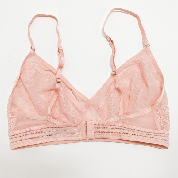 Lace Mesh Bralette Peach - Picture 3 of 9